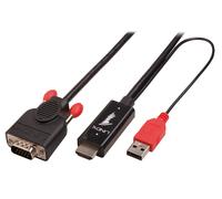 1m HDMI A to VGA Adapter Cable, Black