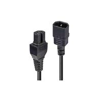 Lindy 1m Hot Conditioned Extension Cable - IEC C14 to C15 Kettle Lead Power Cable