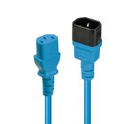 Lindy 1m IEC C14 to IEC C13 Extension Power Cable, Blue