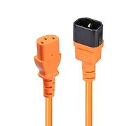 Lindy 1m IEC C14 to IEC C13 Extension Power Cable, Orange