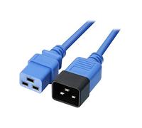 1m IEC C19 to C20 Extension Cable, Blue