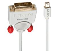 Lindy 1m Mini DisplayPort to DVI Cable, White