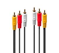 Lindy 1m Premium AV Cable 3xPhono Male To 3xPhono Male