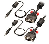 Lindy 1m Premium VGA & Audio Cable, black