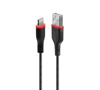 LINDY 1M Reinforced USB Type A to Lightning CHARGE & SYNC Cable