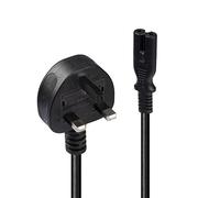 Lindy 30443 1m UK 3 Pin Plug To IEC C7 Mains Power Cable