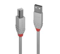 Lindy 1m USB 2.0 Type A to B Cable, Anthra Line, Grey