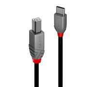 Lindy USB 2.0 Type C to B Cable, Anthra Line - - 1 Metre