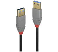 Lindy 1m USB 3.2 Type A to A Cable, 5Gbps, Anthra Line, High Speed Data Transfer. Compatible with External Hard Drives, Cameras, Docking Stations, Switch, Hub, Printer, TV, Web Cam, DVD & Blu-Ray