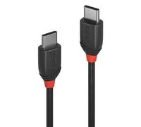LINDY 36906 USB 3.2 Type-C to C Cable 20Gbps 60W Black Line 1m
