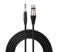 LINDY 1m XLR Male to 6.3mm Jack Male Audio Cable, 1/4 Inch Audio Lead, Shielded 26AWG Copper Cable for Compatible Mixers, Audio Equipment & Professional AV, Black