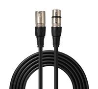 LINDY 1m XLR Male to XLR Female Balanced Microphone Cable Premium Lead for Mics, Studio Mixers, Speakers & Amplifiers, Flexible PVC Jacket, Moulded Strain Relief, Heavy Duty, Black