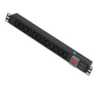 Lindy 1U 12 Way IEC Sockets, Horizontal PDU with IEC Mains Cable