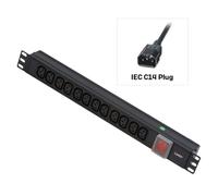 Lindy 1U 12 WAY IEC PDU IEC TO 12 IEC