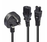 2.5m UK 3 Pin Plug to IEC C13 & IEC C5 Splitter Extension Cable, B