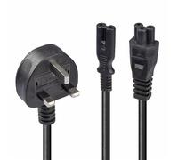 Lindy 30427 2.5m UK Plug - IEC C5, IEC C7 Splitter Ext Cable