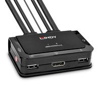 Lindy 2 Port DisplayPort 1.2, USB 2.0 and Audio Cable KVM Switch