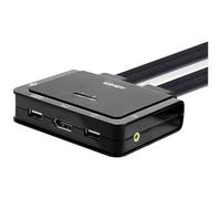 Lindy KVM Switch 42346 2-Port DisplayPort 1.2 USB Type-C USB 2.0 Audio