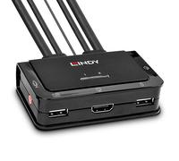 Lindy 2 Port HDMI 4K30, USB 2.0 and Audio Cable KVM Switch