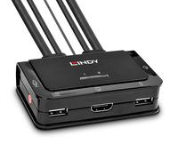 Lindy 2 Port HDMI 4K30, USB 2.0 and Audio Cable KVM Switch