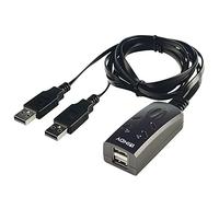 LINDY 2 Port USB KM Switch, KM Tastatur & Maus Switch USB für 2 Rechner