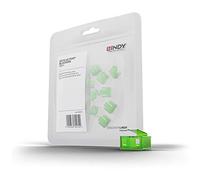 LINDY 20 x RJ-45 Port Blockers without Key - Green