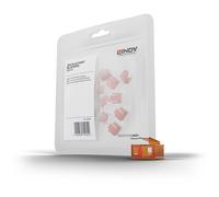Lindy 20 x RJ-45 Port Blockers (without key), Orange