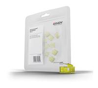 LINDY 20 x RJ-45 Port Blockers without Key - Yellow