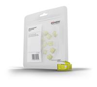 Lindy 20 x RJ-45 Port Blockers (without key) Yellow