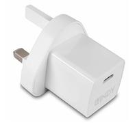 Lindy 20W Usb Type C Gan Charger Indoor Ac 12 V White