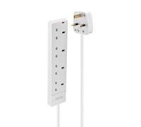 Lindy 2M 4-Way Uk Mains Power Extension White 4 Ac OutletS 250 V 50 Hz 13 A 3000