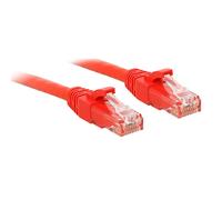LINDY 2m Cat.6 U/UTP Network Cable, Red 2m Red