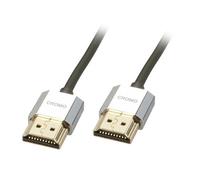 Lindy 2m CROMO Slim High Speed HDMI Cable with Ethernet 2 m HDMI Type A (Standard) HDMI Type A (Standard) 3D Black