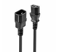 Lindy 2m IEC C14 to IEC C13 Extension Power Cable, Black / Kettle Lead