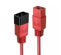 LINDY 2m IEC C19 to C20 Extension Cable, Red