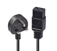 LINDY 2m UK 3 Pin Plug to IEC C19 Power Cable Black