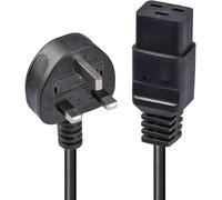 LINDY 2M UK 3 Pin Plug to IEC C19 Power Cable Black