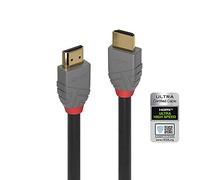 Lindy 2m Ultra High Speed HDMI Cable, Anthra Line, HDMI 2.1 Certified 8K, 10K, 48Gbps, Dolby True HD, Dolby Atmos, Tv Oled monitor, Xbox Series X, PS5, Blu Ray Soundbar
