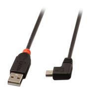 Lindy 2m USB 2.0 Cable - Type A to Mini-B, 90 Degree Right Angle