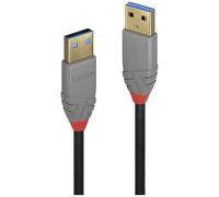 Lindy 2m USB 3.2 Type A to A Cable, 5Gbps, Anthra Line, High Speed Data Trans...