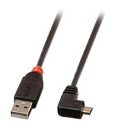 Lindy 2m USB MicroB Cable, 90 Degree Right Angle