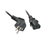Lindy 30335 2m Schuko Angled to C13 Mains Cable H05VV-F3G Black