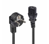 Lindy 3m Schuko 2 Pin Plug to IEC C13 Power Cable, Black