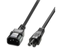 LINDY 5m Black IEC C14 to IEC C5 Cloverleaf Power Cable Extension
