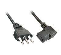 LINDY angled Italian IEC Mains Cable 2 m