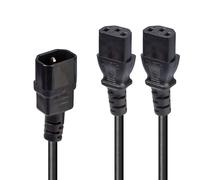 1m IEC Splitter Cable IEC C14 to 2 x IEC C13