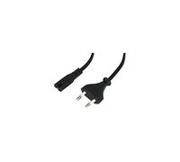 LINDY 30423 5m Euro to IEC C7 Mains Cable, Black, 2.5A/250V