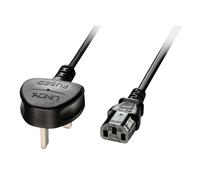 Lindy 30433 2m UK to IEC C13 Mains Cable 5A Fused Black