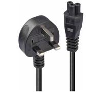 Lindy 30460 1m UK 3 Pin to C5 Mains Cable, lead free