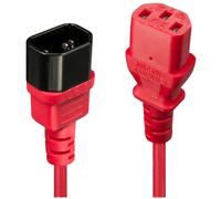 Lindy 30476 0.5m IEC Extension Cable, Red